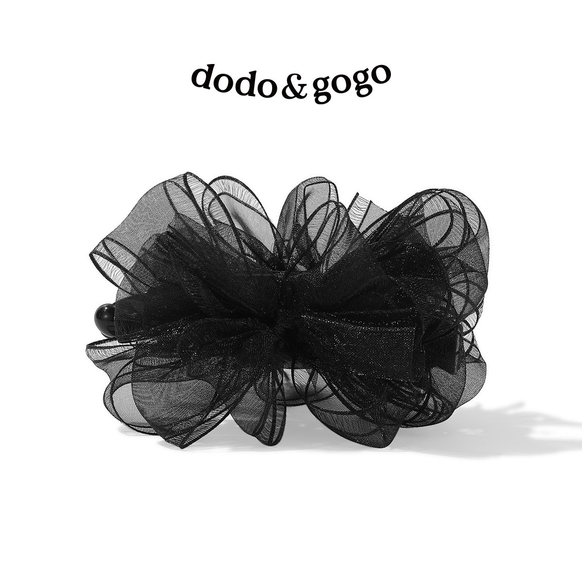 DODOGOGO韩系网纱蝴蝶结发夹女2026新款高级感气质香蕉夹竖夹发饰