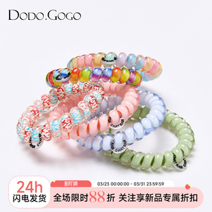 DODOGOGO高级感电话线发圈发绳女无痕2026新款 舒适弹力高端发饰