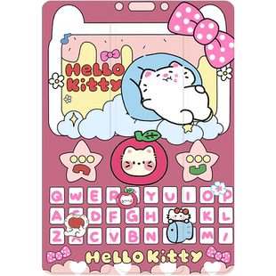 ipadPro11保护壳2024ipadair6保护套小众蝴蝶结可爱粉matepad11.5s键盘猫咪10.2亚克力防摔oppopad2三折13寸