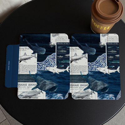 简约搭扣ipad11代保护壳y折air6/7平板套pro11寸13寸防弯10全包硅胶matepadair12高级感海洋鲸鲨2025水母10.9