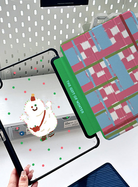 ipad第十代保护壳亚克力ipad9九Air6保护套air5五4苹果pro11/13寸平板防弯10透明适用小米7礼物雪人可爱air12