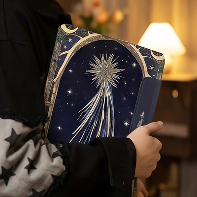 坠落的星ipadpro2025保护套磁吸双面夹老款10.2带笔槽适用华为matepad8.8小众创意10/11代圆环带搭扣亚克力壳