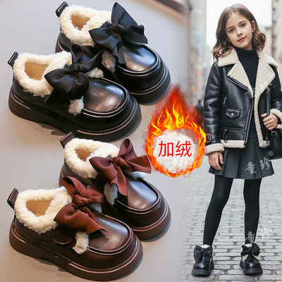 女童皮靴2025新款冬季儿童短靴