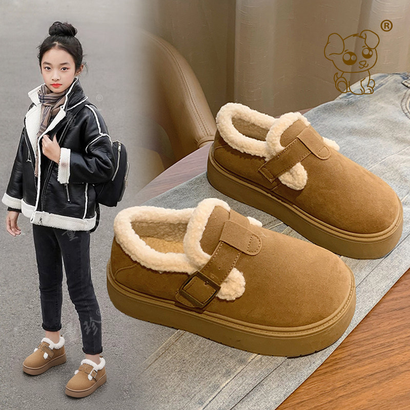女童雪地靴2025新款冬季小短靴加绒勃肯棉鞋大童毛毛冬鞋儿童靴子,童鞋/婴儿鞋/亲子鞋,雪地靴,淘宝优惠券,粉丝福利购,淘宝优惠卷