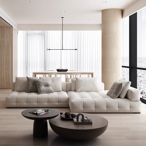 意式极简方块沙发自由组合真皮科技布绒布模块创意时尚设计师沙发