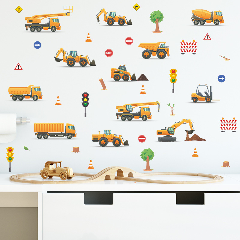 儿童房小汽车墙贴防水装饰