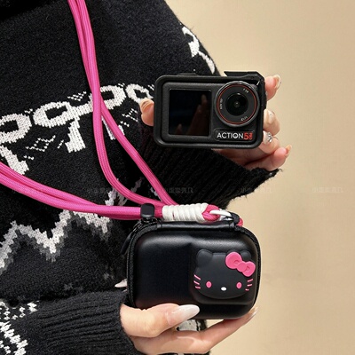 玫粉凯蒂猫适用大疆action6/5pro/4/3相机收纳包影石360acepro2盒