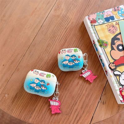 校园蜡笔小新伙伴适用airpods4保护壳超薄pro二代无线蓝牙airpods1/2代耳机壳卡通airpods第三代保护套耳机仓