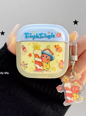 卡通可爱小蜡烛星星人适用华为FreeClip耳机壳无线蓝牙FreeBuds4i/5i/6i保护壳pro3/pro4软壳防摔se2盒华为6