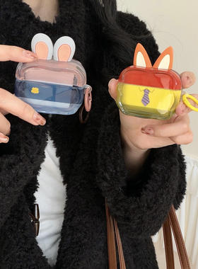 疯狂动物城尼克朱迪衣服适用苹果airpodspro3耳机壳蓝牙无线airpods4保护套imd新三代pro2软壳苹果4代耳机套