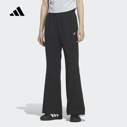adidas阿迪达斯凉感微喇运动休闲裤2026夏女高腰梭织长裤 KH2621