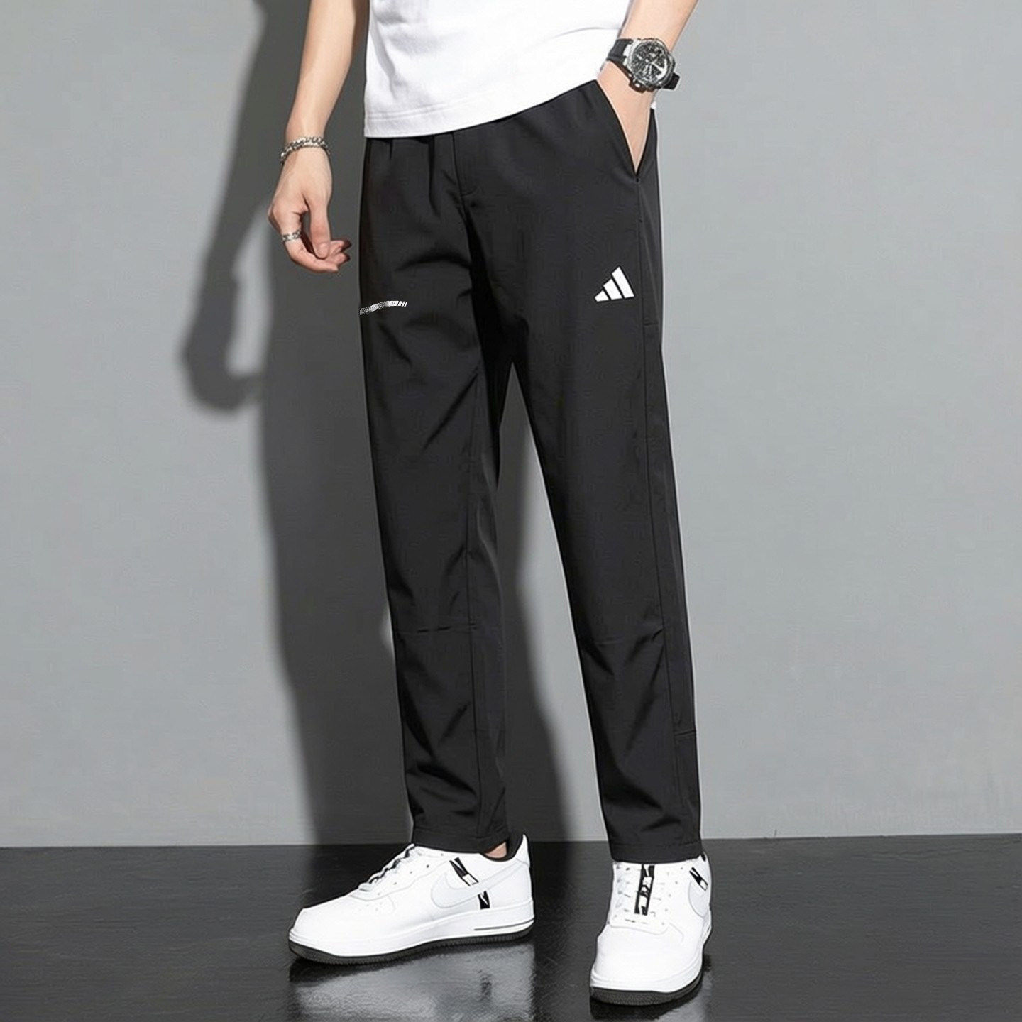 Adidas裤子男夏季新款透