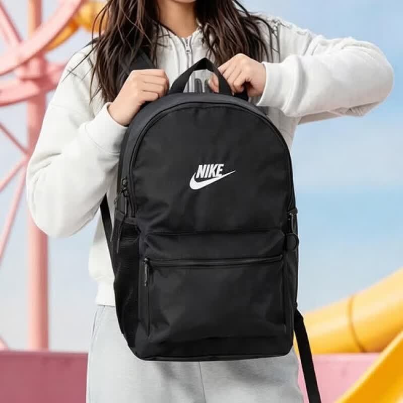 Nike耐克男女通用黑色双肩包Heritage复古运动背包日背包潮流
