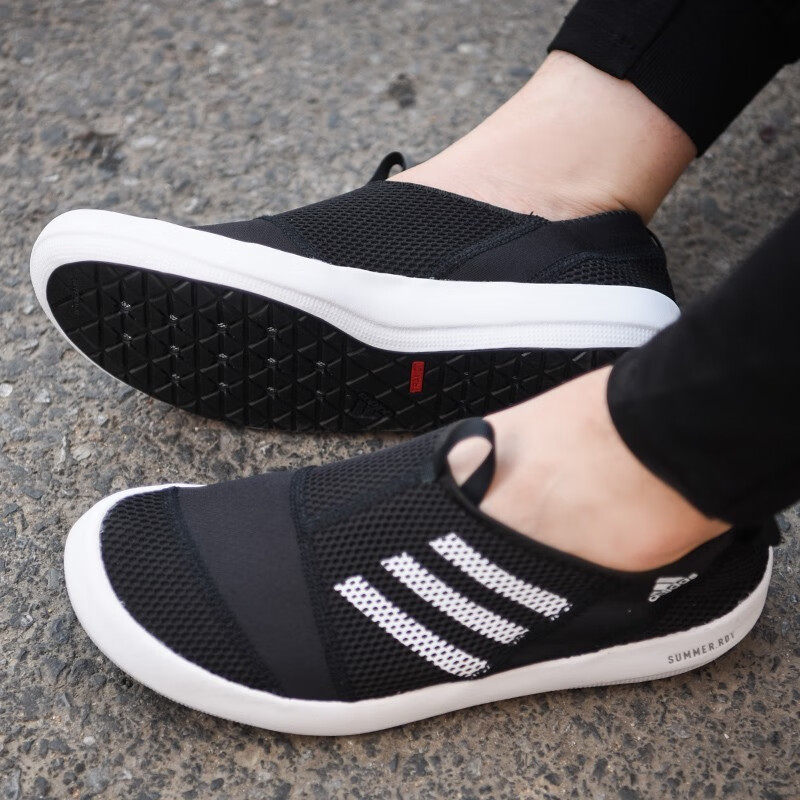 阿迪达斯Adidas男鞋正品夏季新款一脚蹬运动懒人鞋板鞋鞋子FU9246