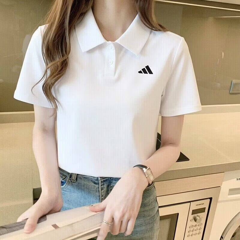 阿迪达斯polo衫女士短袖夏季新款休闲透气半袖薄款翻领运动t恤衫