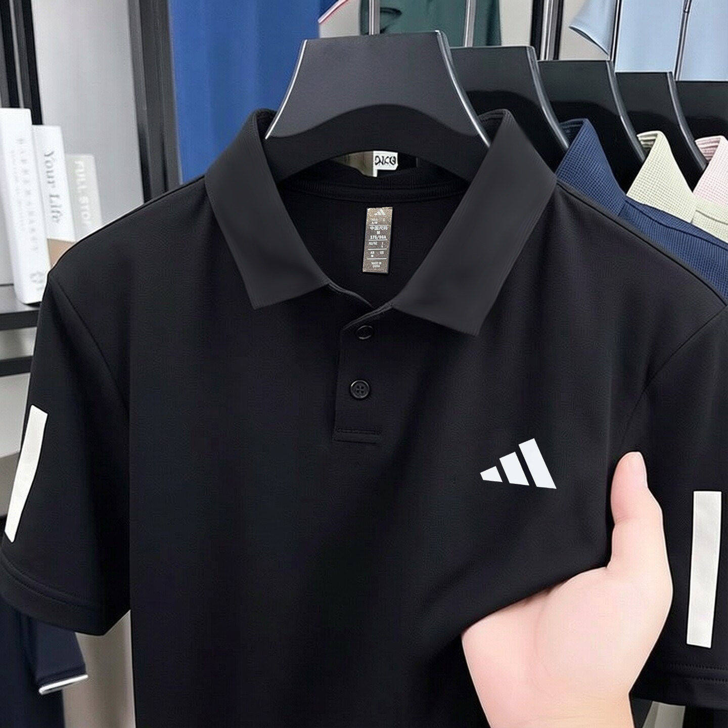 Adidas翻领短袖男夏季新