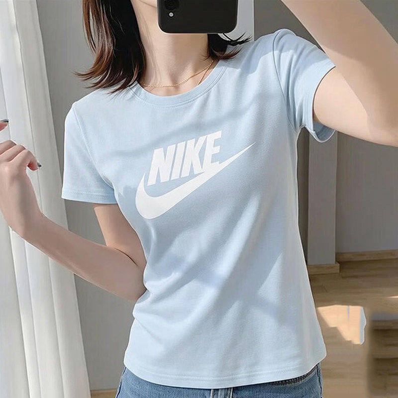浅蓝色T恤Nike耐克夏季新