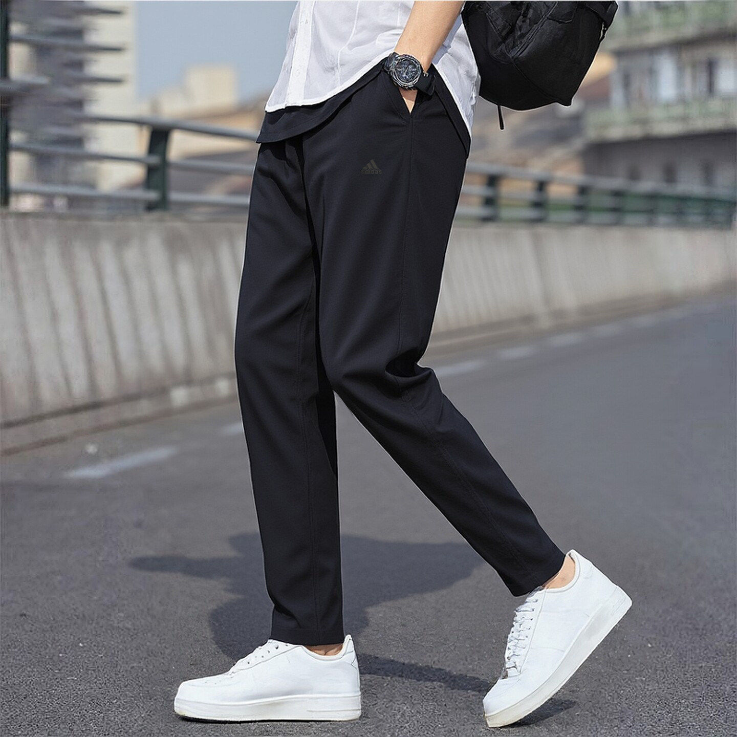 Adidas梭织裤子男夏季新