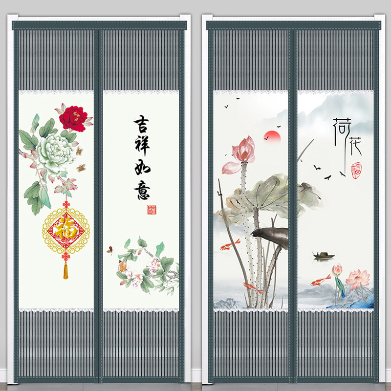 沙窗门帘防蚊免打孔夏季隐私通风防窥卧室客厅磁性自吸金刚网纱窗图片