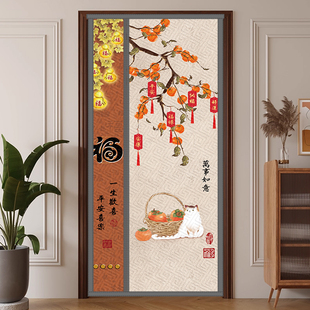 冬季棉门帘侧开磁吸加厚卧室挡风防寒加厚农村免打孔保暖隔断帘子