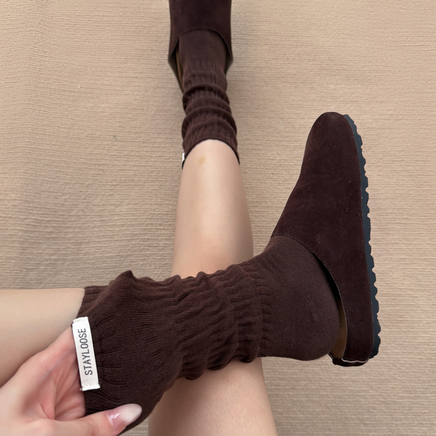 咖色袜子女秋冬堆堆袜配勃肯鞋的袜子女款长筒袜高筒袜子ins韩系,女士内衣/男士内衣/家居服,长筒袜,淘宝优惠券,粉丝福利购,淘宝优惠卷
