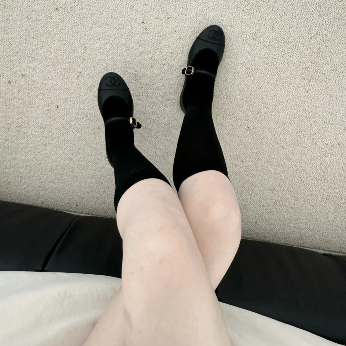 小腿袜子女夏薄款白色堆堆袜miu