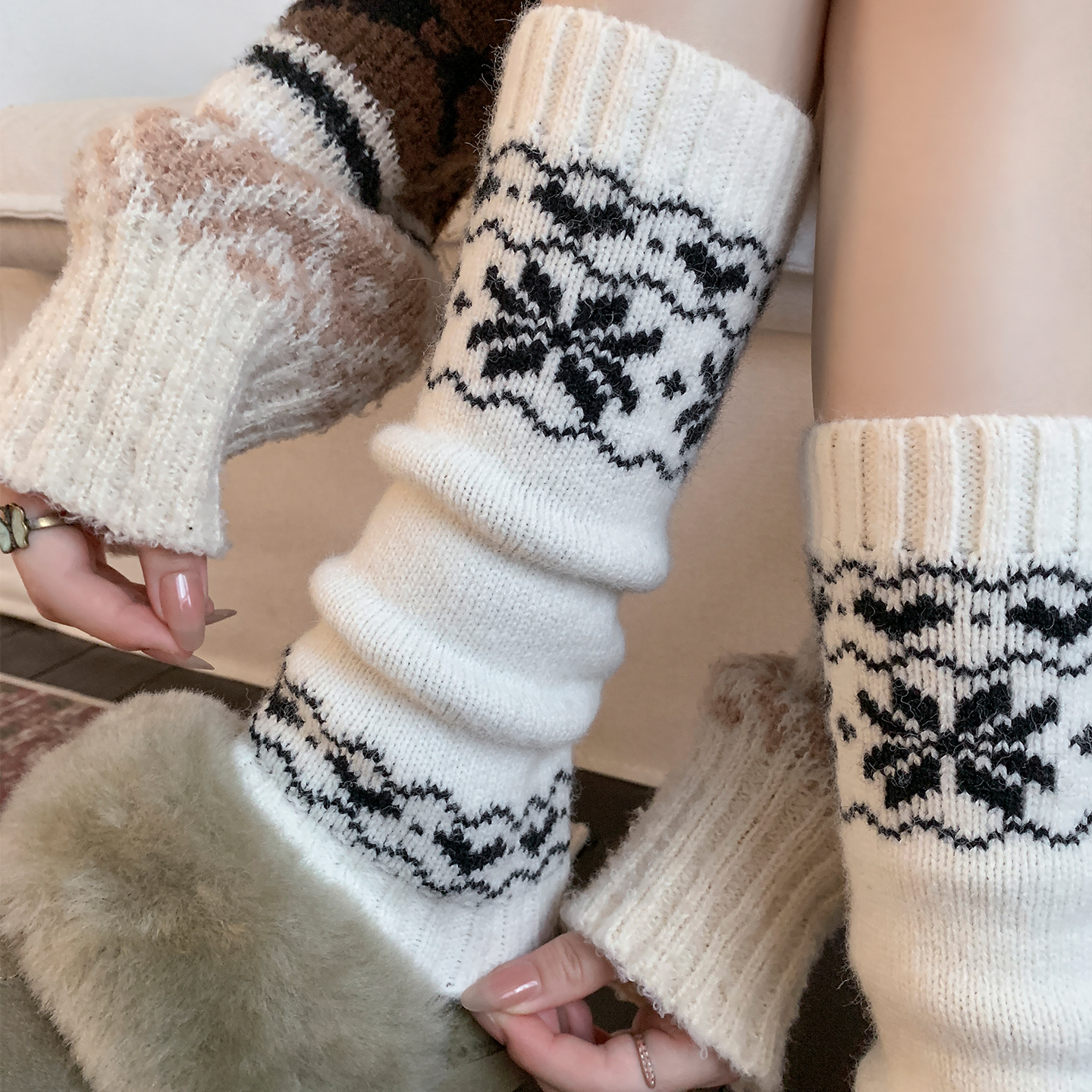 袜套堆堆袜女款秋小腿袜冬季保暖