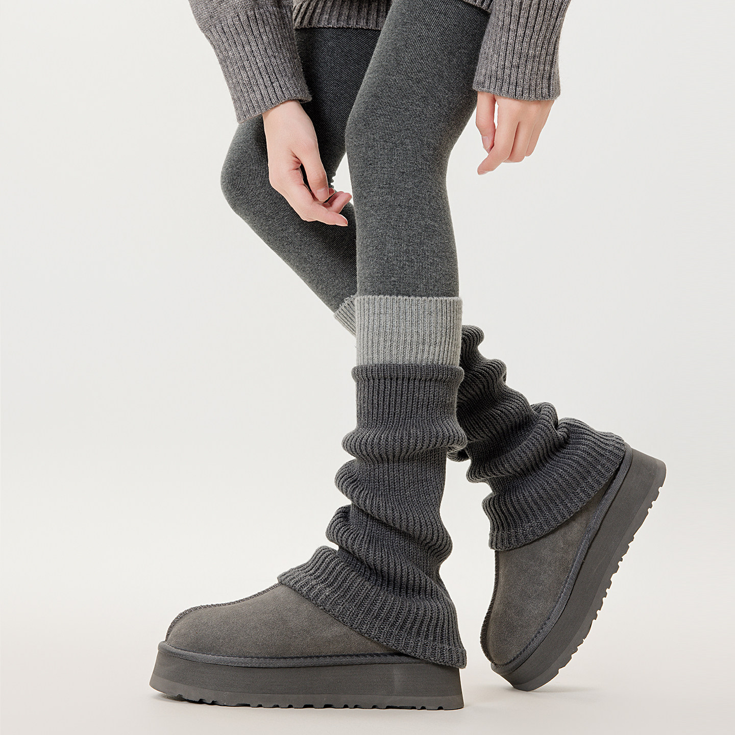 灰色袜套堆堆袜子女款腿套冬季袜子雪地靴袜子长筒袜小腿袜保暖袜,女士内衣/男士内衣/家居服,长筒袜,淘宝优惠券,粉丝福利购,淘宝优惠卷