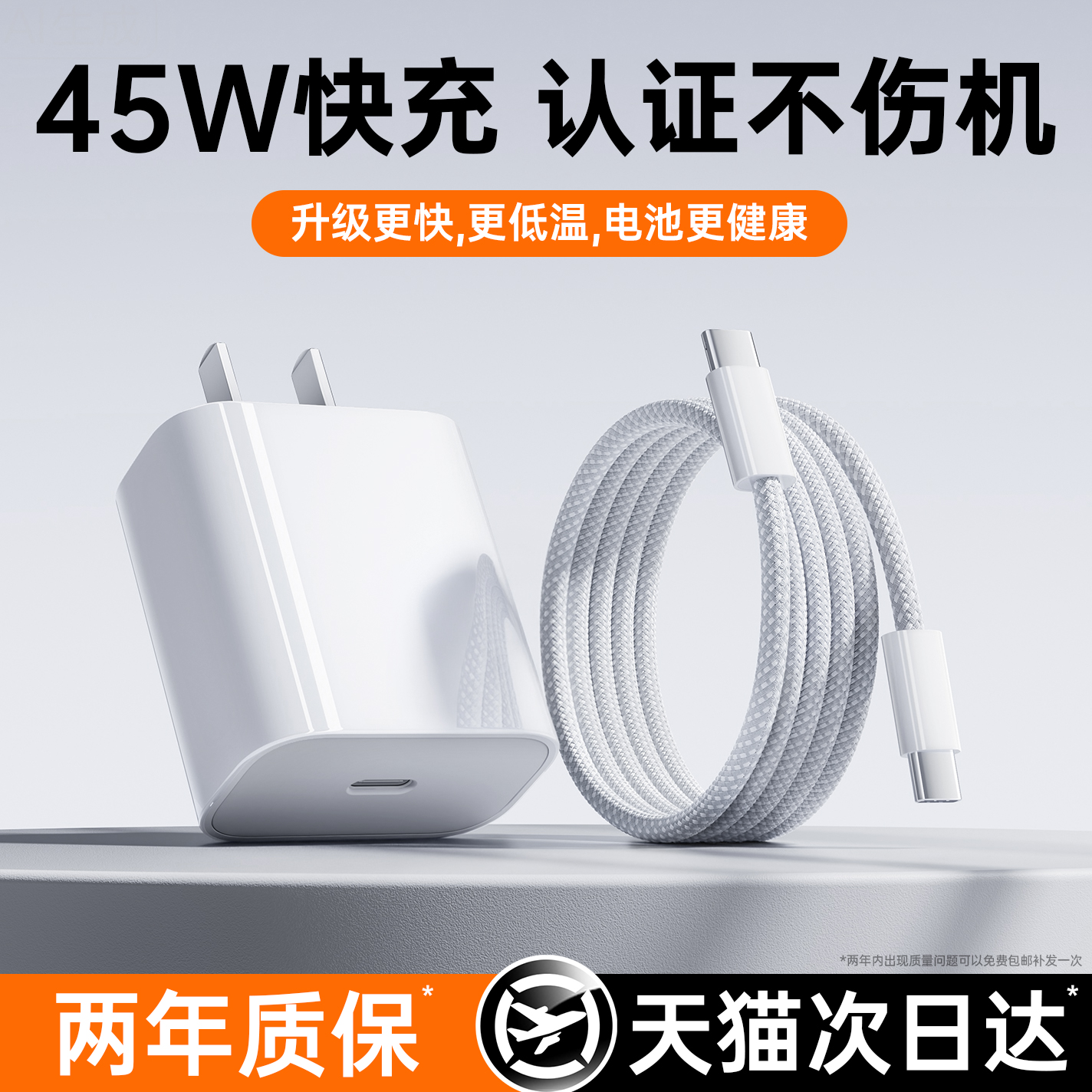 【3C安全认证】45W低温快充护机