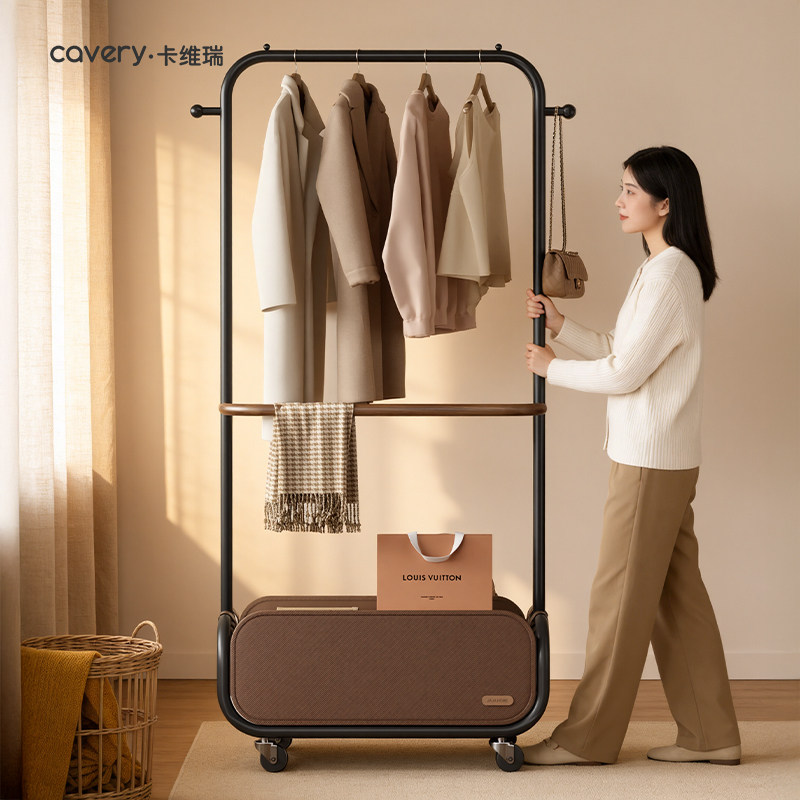衣架落地卧室2025新款不占空间挂衣次净衣服置物架玄关移动衣帽架