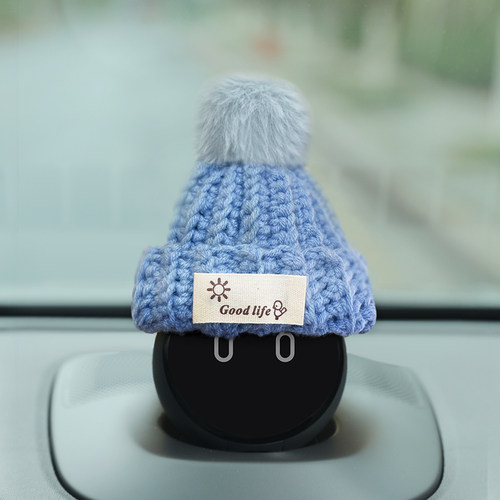 适用蔚来摆件汽车nomi毛线帽