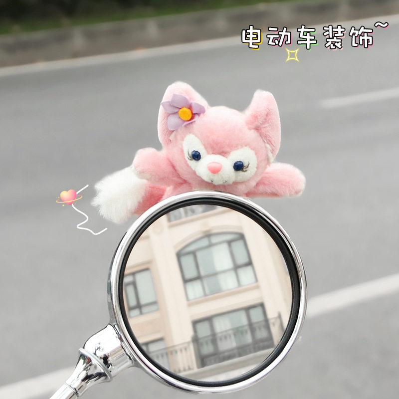 适用于豪爵uhr150摩托车后视镜装饰公仔毛绒玩偶挂件饰品摆件配饰图片