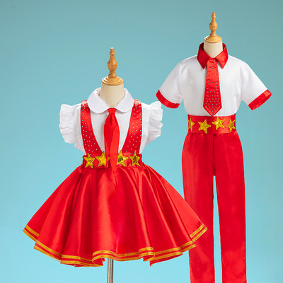国庆儿童合唱服中小学童心向党朗诵演出服国庆童歌咏主持礼服