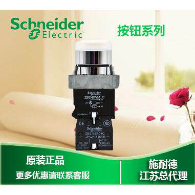 非实价议价议价议价带灯按钮开关 22mm XB2BW31M1C 自复位 AC220V