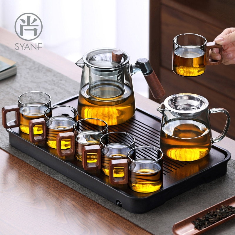 功夫茶具套组2026新款家用高端一套喝茶玻璃茶杯茶壶泡茶轻奢高档