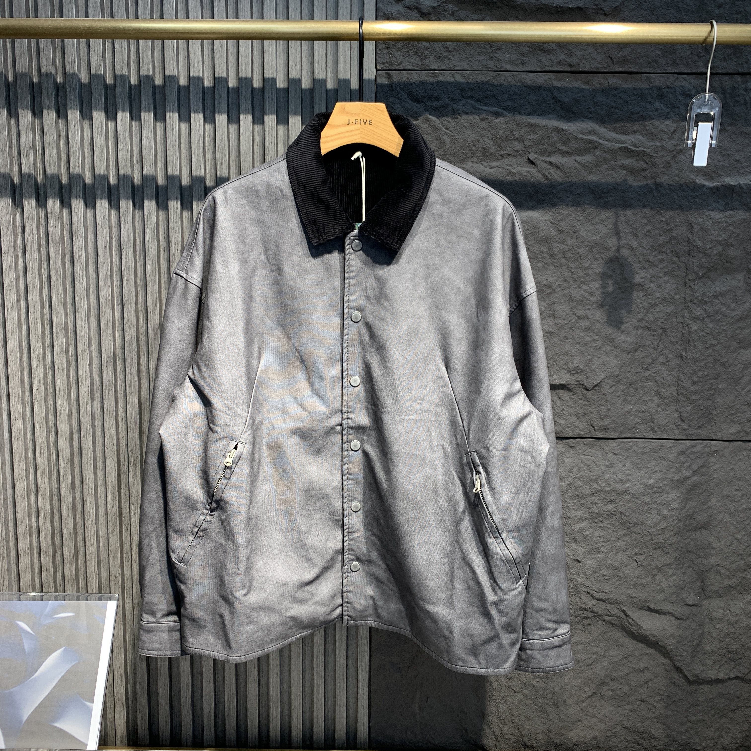 工装风翻领夹克男青年宽松时尚潮流痞帅百搭复古休闲外套2026新款,男装,夹克,淘宝优惠券,粉丝福利购,淘宝优惠卷