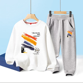 纯棉套装 胖童装 男童加肥加大9胖童卫衣长裤 大童男装 12秋装 潮15岁7