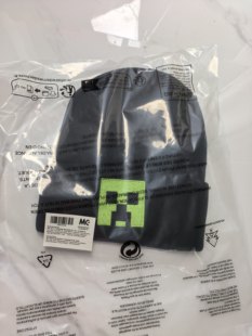 外贸出口英单我的世界儿童男孩小中大童苦力怕珊瑚绒围脖保暖帽子