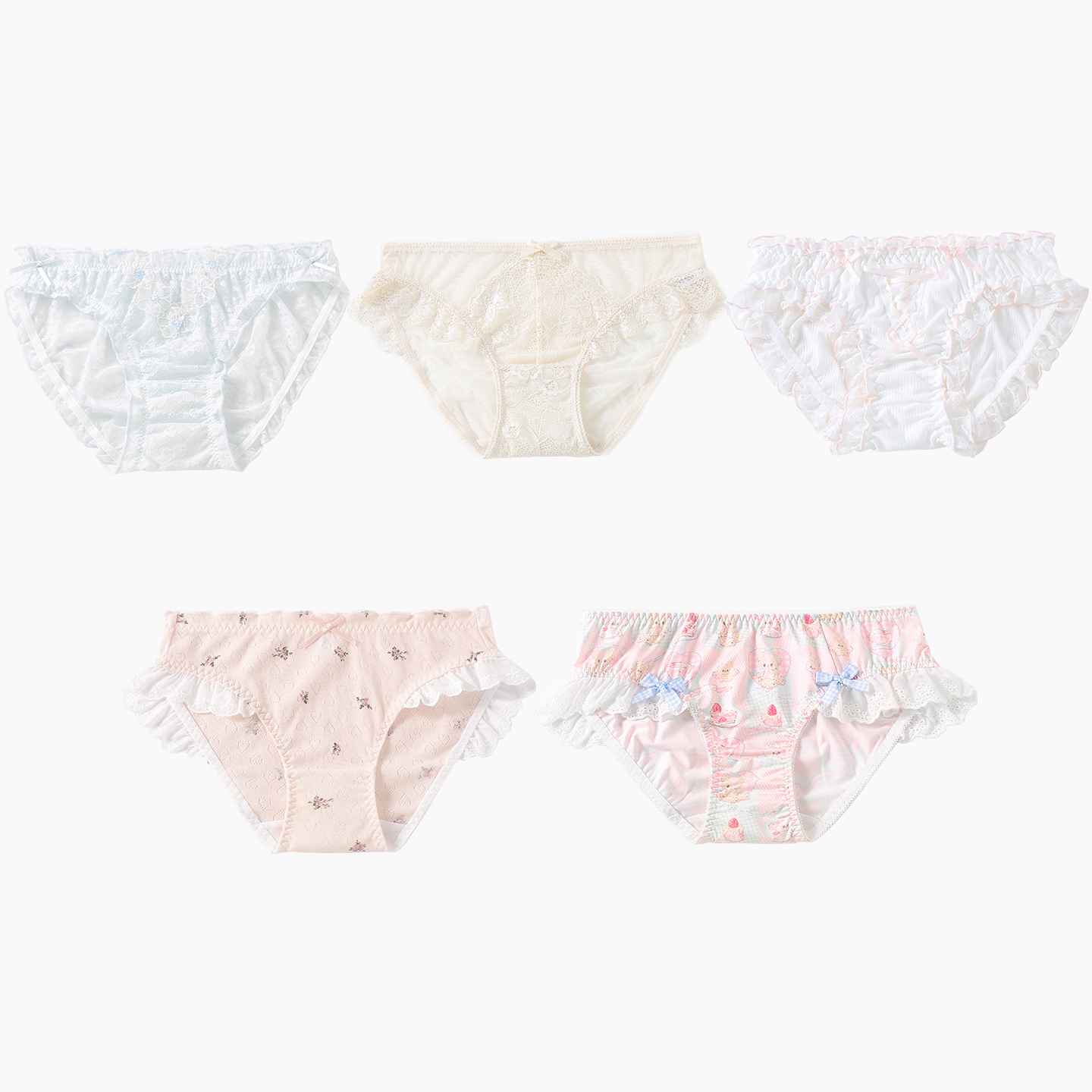 5条99元 HONEY GIRL品牌蕾丝冰丝网纱性感风情侣包臀少女三角内裤