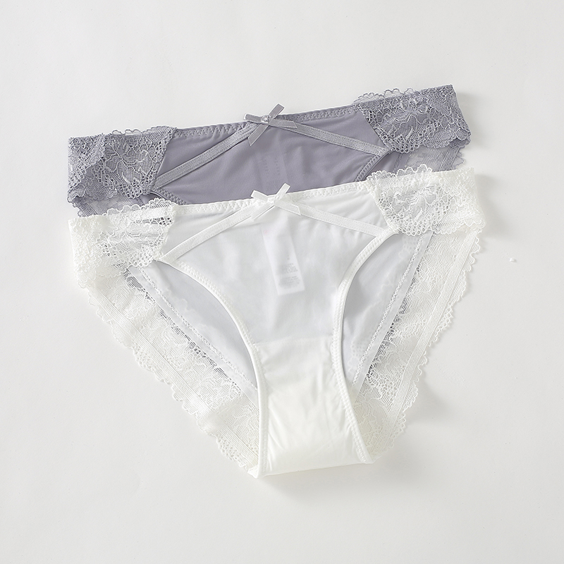 【5条99】6IXTY8IGHT 68正品细带交叉蕾丝冰丝三角内裤女PT11616