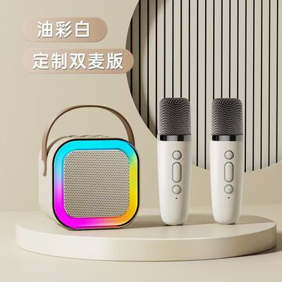 榕坤多功能蓝牙音箱家用无线话筒音响一体麦克风户外唱歌K歌神器