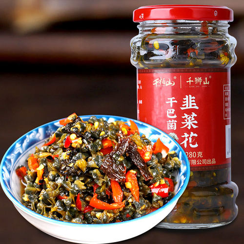 千柏山干巴菌韭菜花下饭小菜酱菜