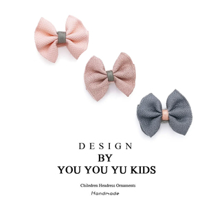 优优鱼婴儿蝴蝶结发夹女宝宝不伤发顶夹可爱周岁发卡儿童新年发饰