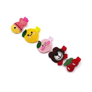 韩系卡通小熊发夹可爱针织小动物发卡头饰网红甜美刘海汗毛夹发饰