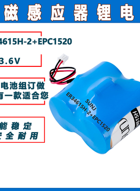 适用于SUNJ ER34615-2+EPC1520地磁传感器电池两支ER34615并联加1520电容 3.6V锂电池