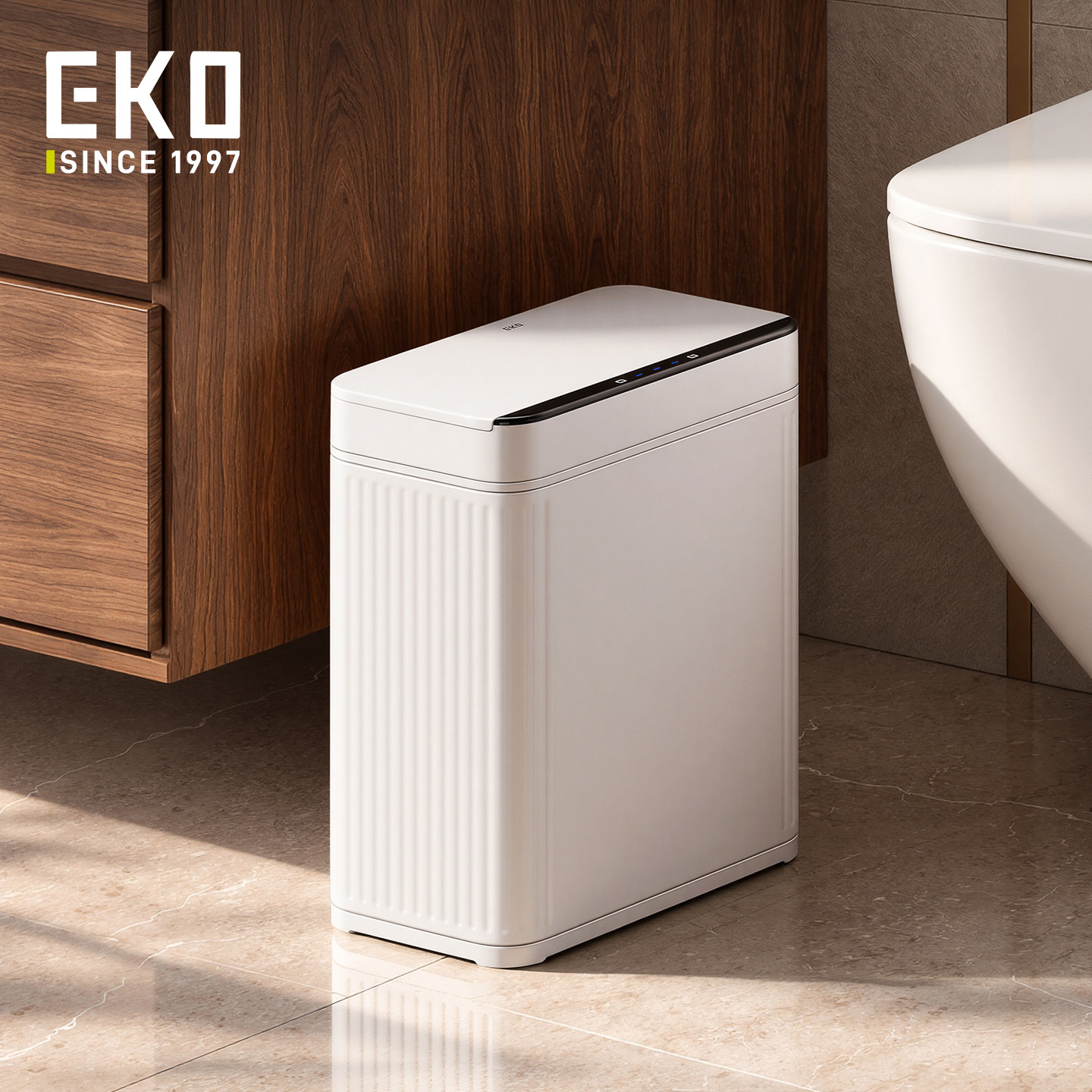 EKO卫生间专用垃圾桶厕所感应家用智能电动夹缝自动2026新款