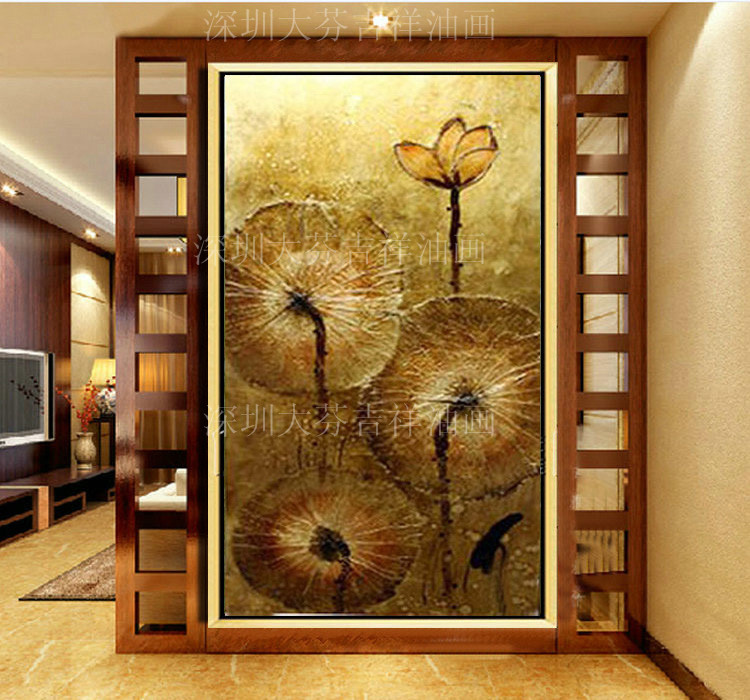 和气生财东南亚风贴金箔装饰画