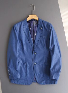 一线撤柜！高品质！春秋男士商务休闲通勤百搭棉质单西西服外套