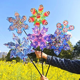 饰儿童玩具旋转益智玩具景区公园热卖 新款 卡通彩色风车造型户外装