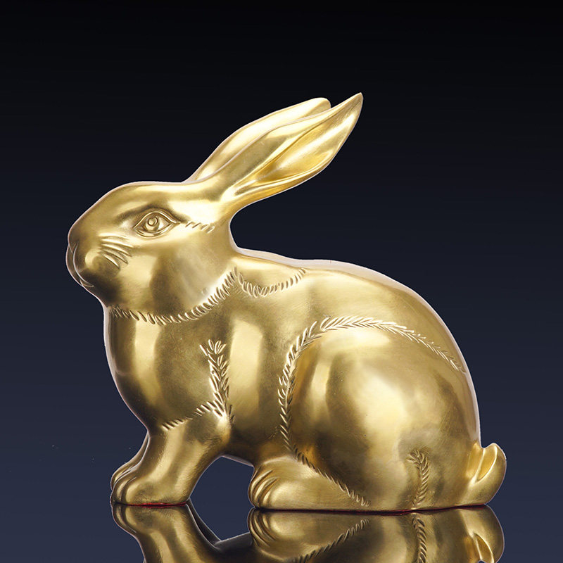 铜兔子摆件纯黄铜卡通兔宠物兔可爱生肖兔吉祥物生日礼品家居装饰,家居饰品,装饰摆件,淘宝优惠券,粉丝福利购,淘宝优惠卷